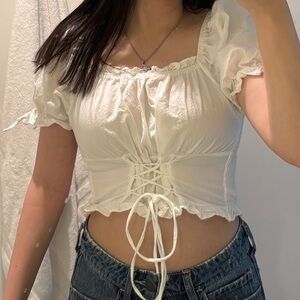 Cropped Milkmaid Corset Top